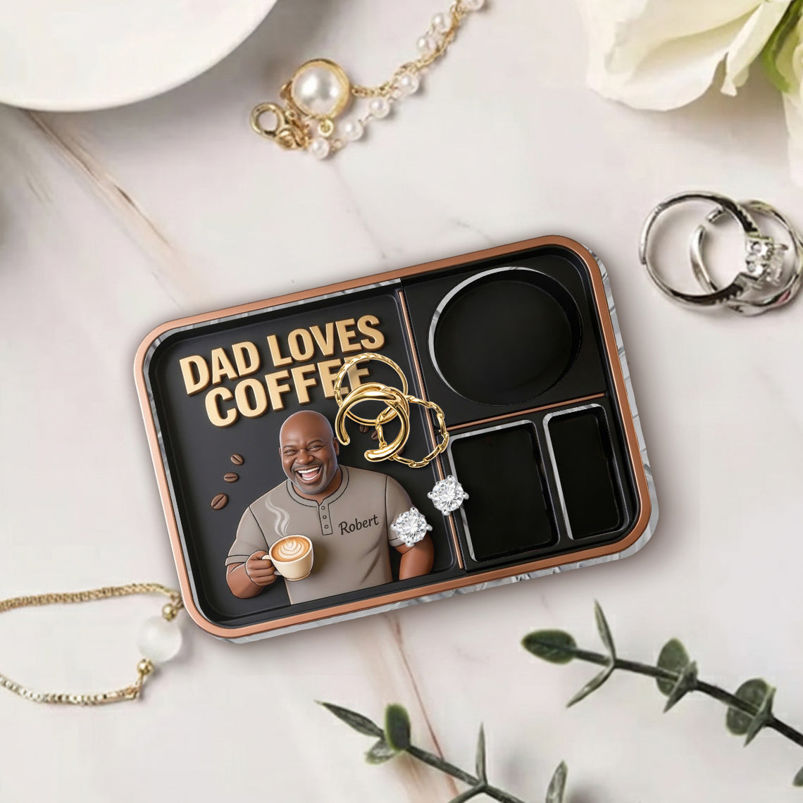 Papa Aime le Café - Plateau Personnalisé