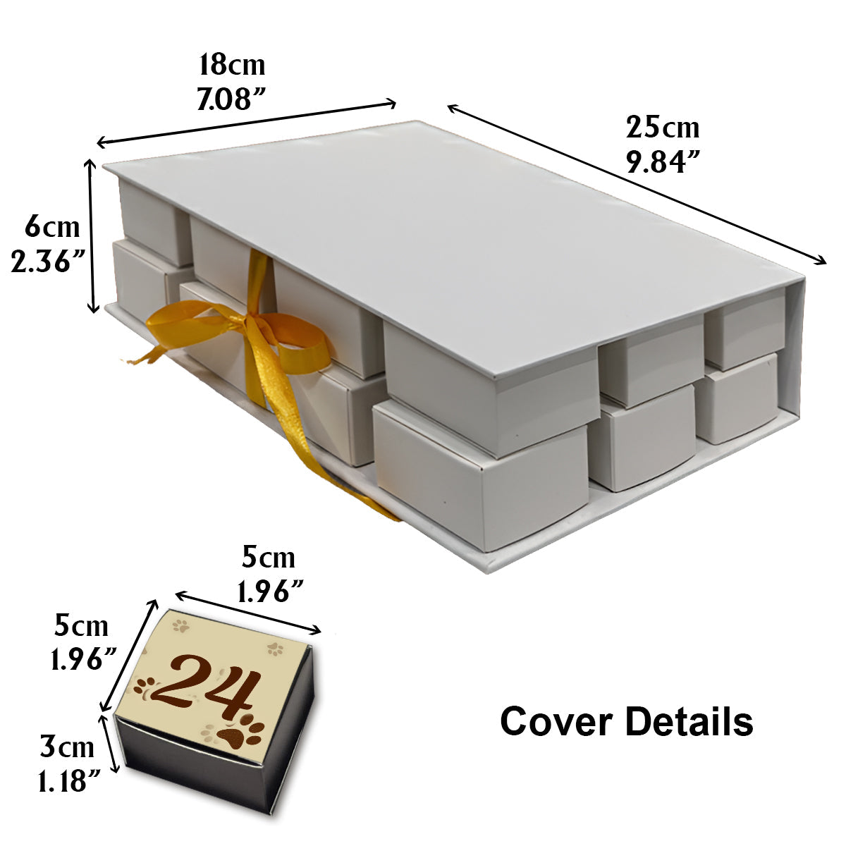 Calendrier de l'Avent pliable personnalisé « J'adore les teckels » avec décorations