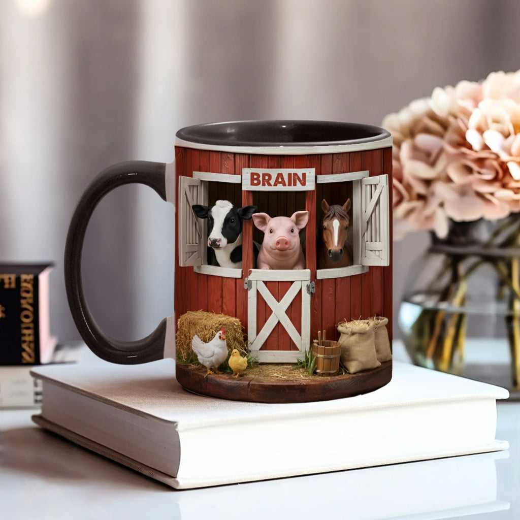 Mug personnalisé « La Grange Rouge » - Thème Fermier