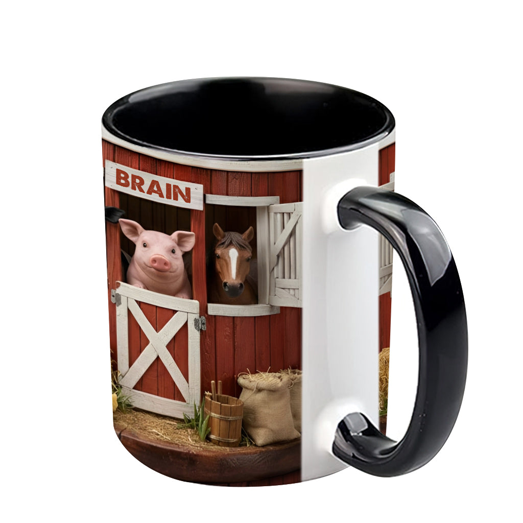 Mug personnalisé « La Grange Rouge » - Thème Fermier