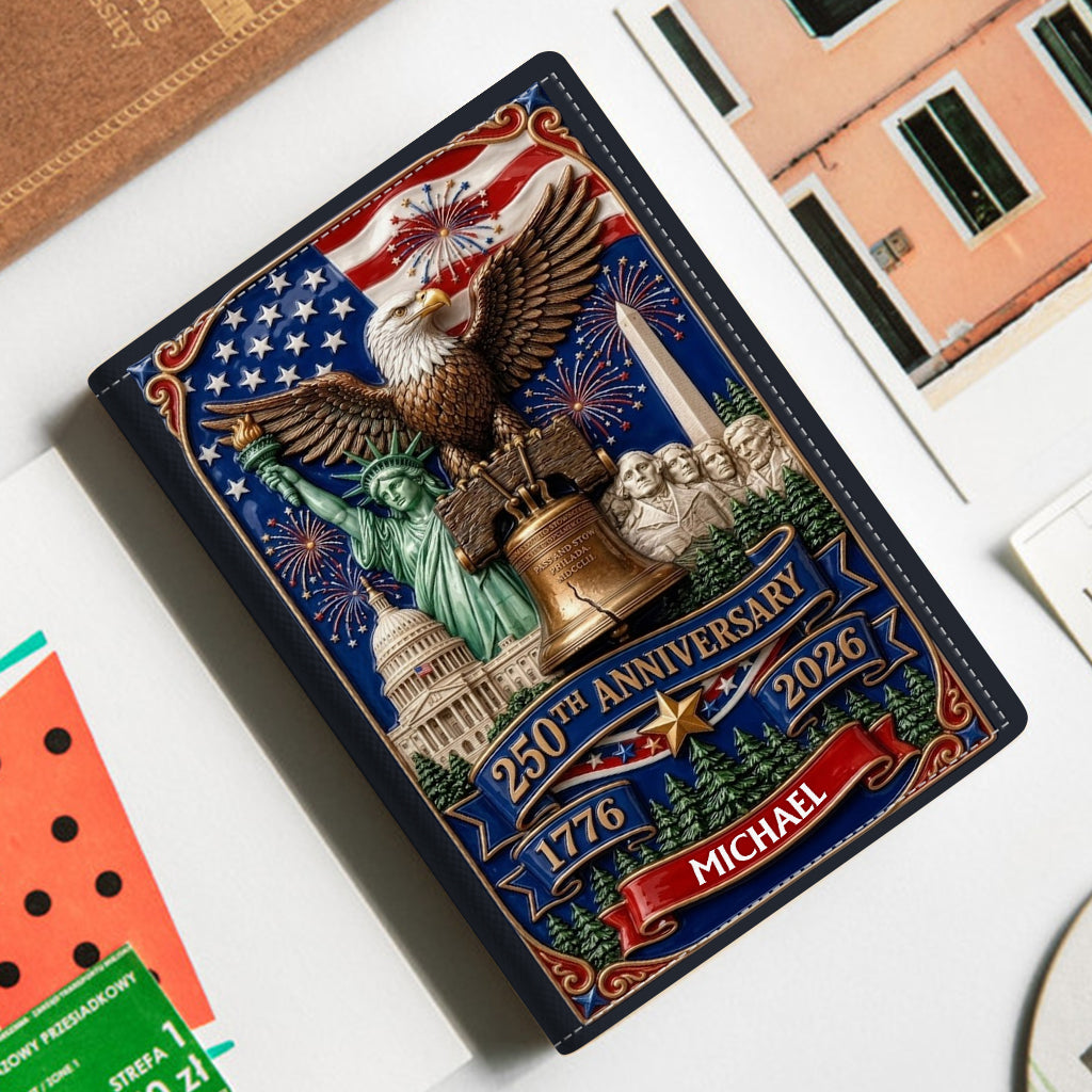 250th Anniversary - Personalized Independence Day/ 4th of July Passport Holder & Luggage Tag Set