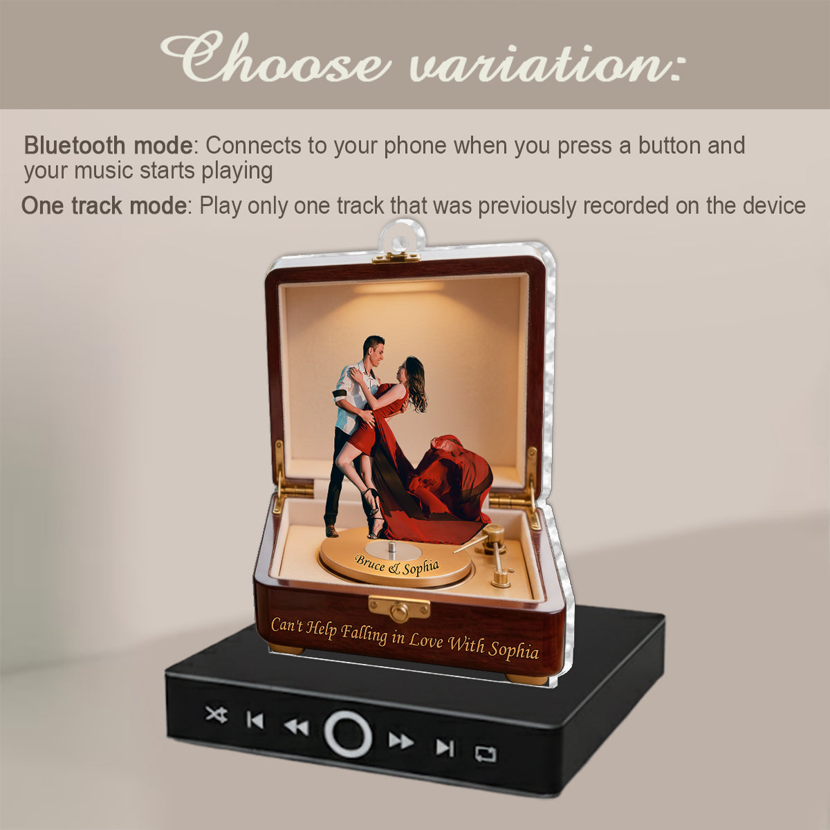 Créez une chanson avec votre amour - Ornement musical personnalisé pour couple