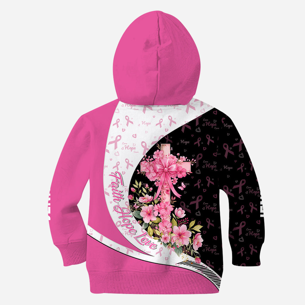 Breast Cancer Awareness – Faith Hope Love - Personalized Breast Cancer Awareness All Over Shirt