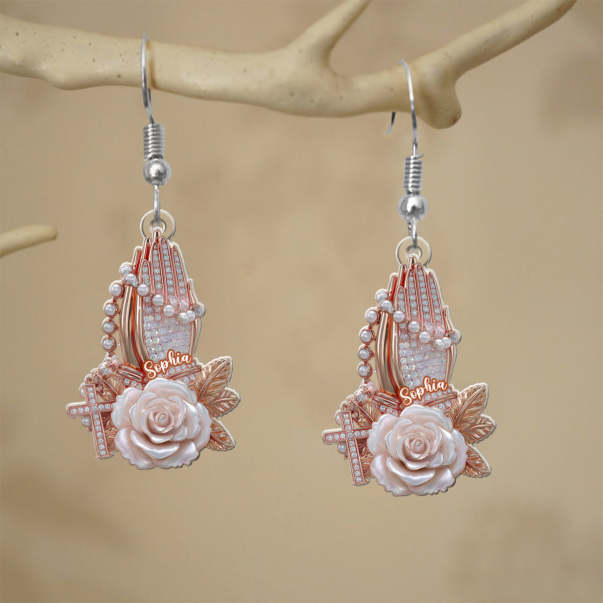 Croire - Boucles d'oreilles chrétiennes personnalisées