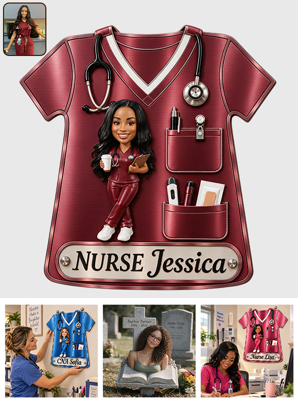 Best Nurse Ever - Personalized Nurse 3D Printed Cut Metal Sign