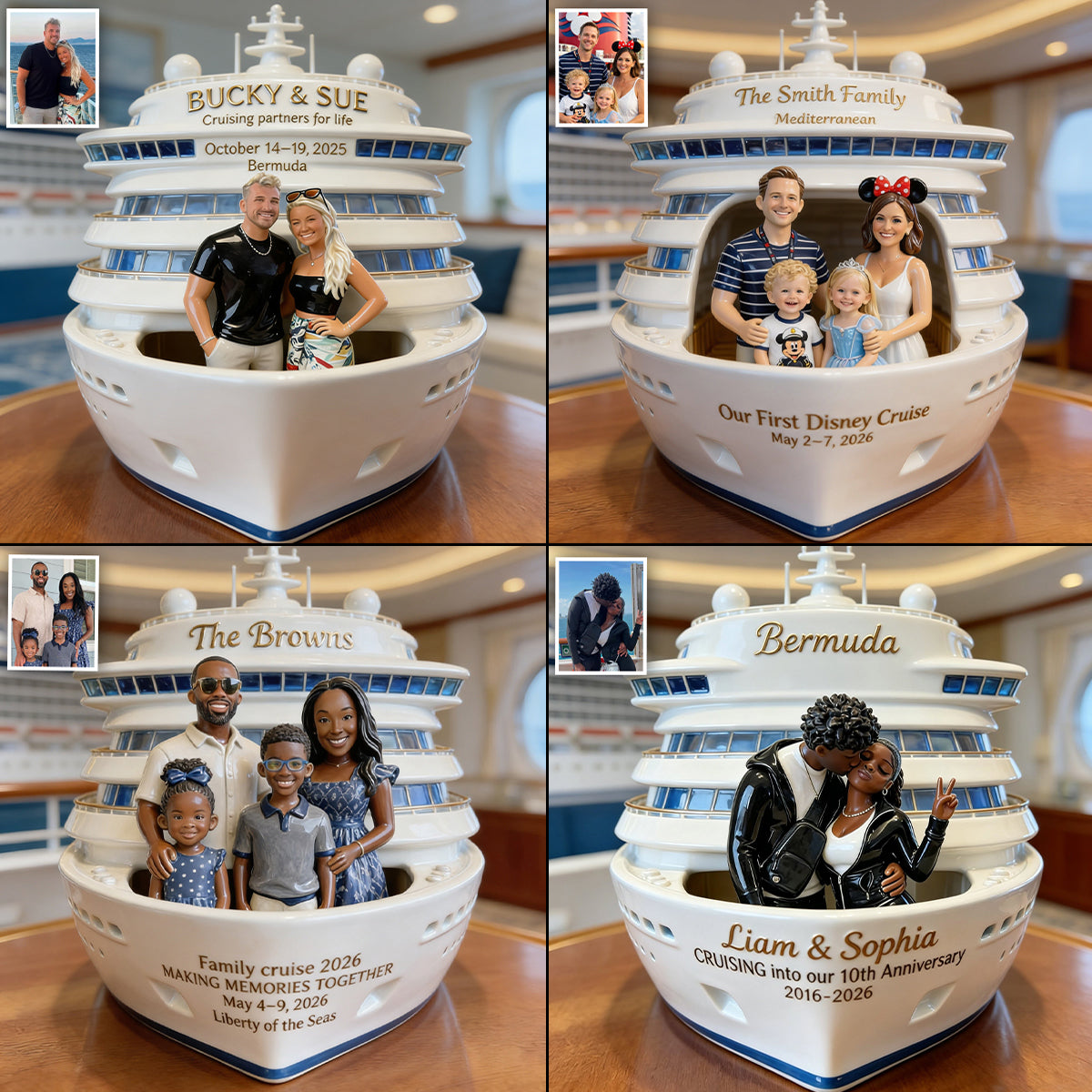 Mémoire de Croisière - Plaque Acrylique Personnalisée en Forme Sur Mesure