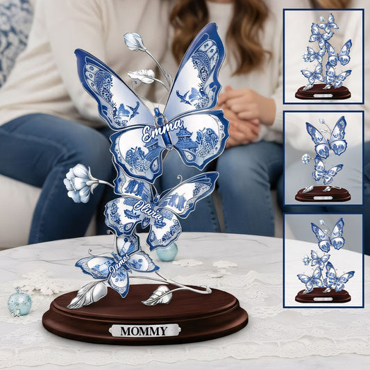 Cadeau idéal pour maman ou grand-mère - Plaque acrylique personnalisée « Mère » en forme de carte de vœux