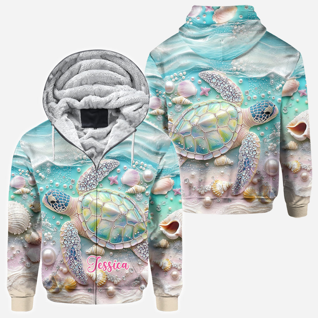 J'adore les tortues - T-shirt personnalisé avec motif tortue.