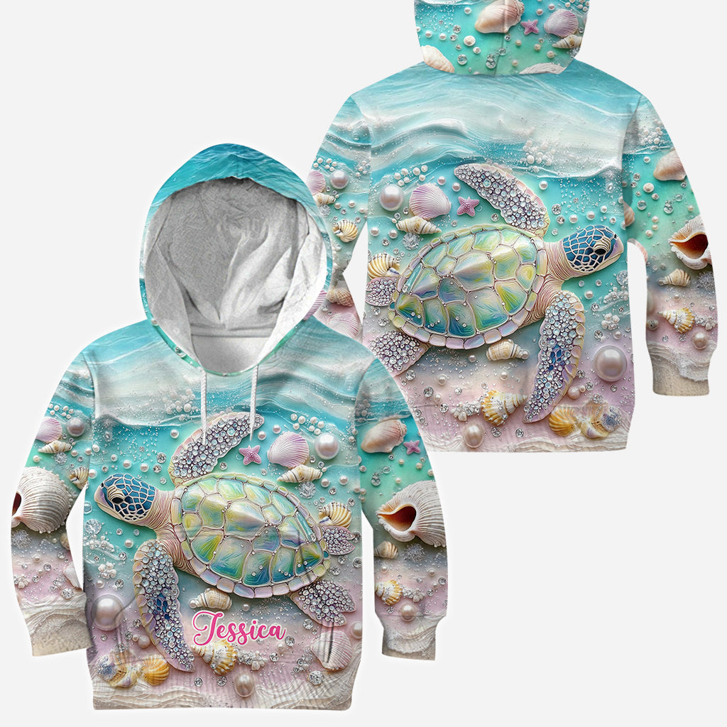 J'adore les tortues - T-shirt personnalisé avec motif tortue.