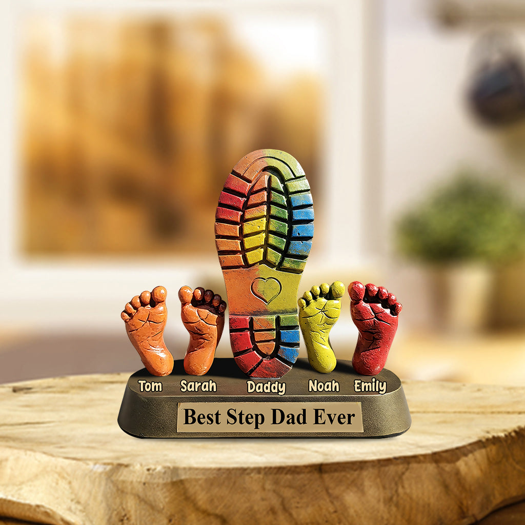 Best Step Dad Ever - Personalized Father Custom Shaped Acrylic Plaque