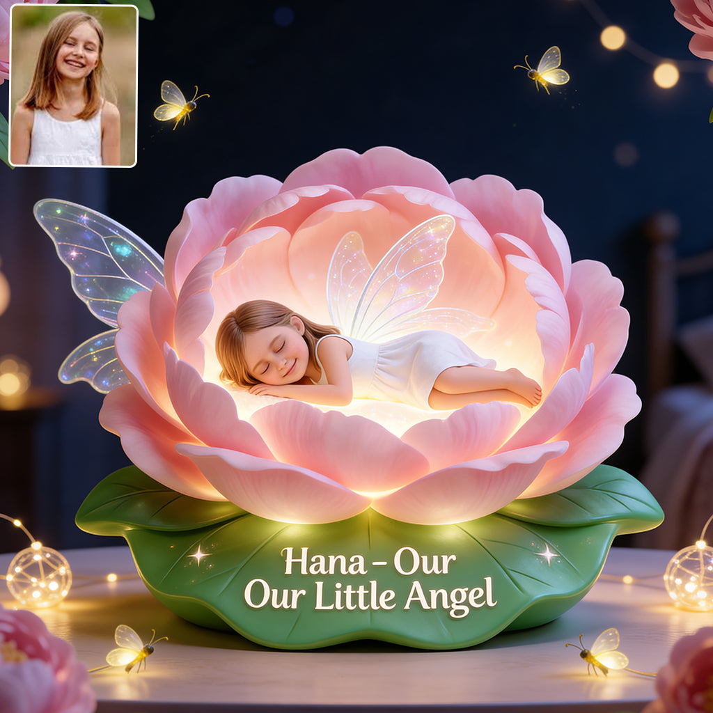 Cadeau pour Votre Petit Ange - Lampe de Nuit LED Acrylique Personnalisée