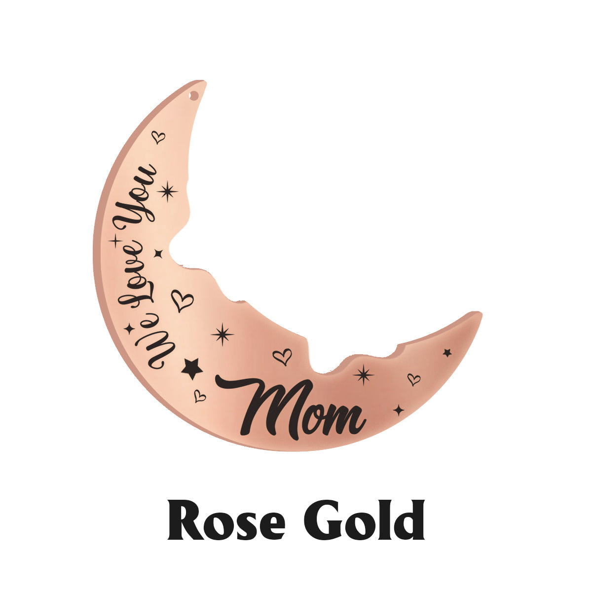 Je t'aime jusqu'à la lune et retour - Collier pendentif personnalisé assorti pour maman