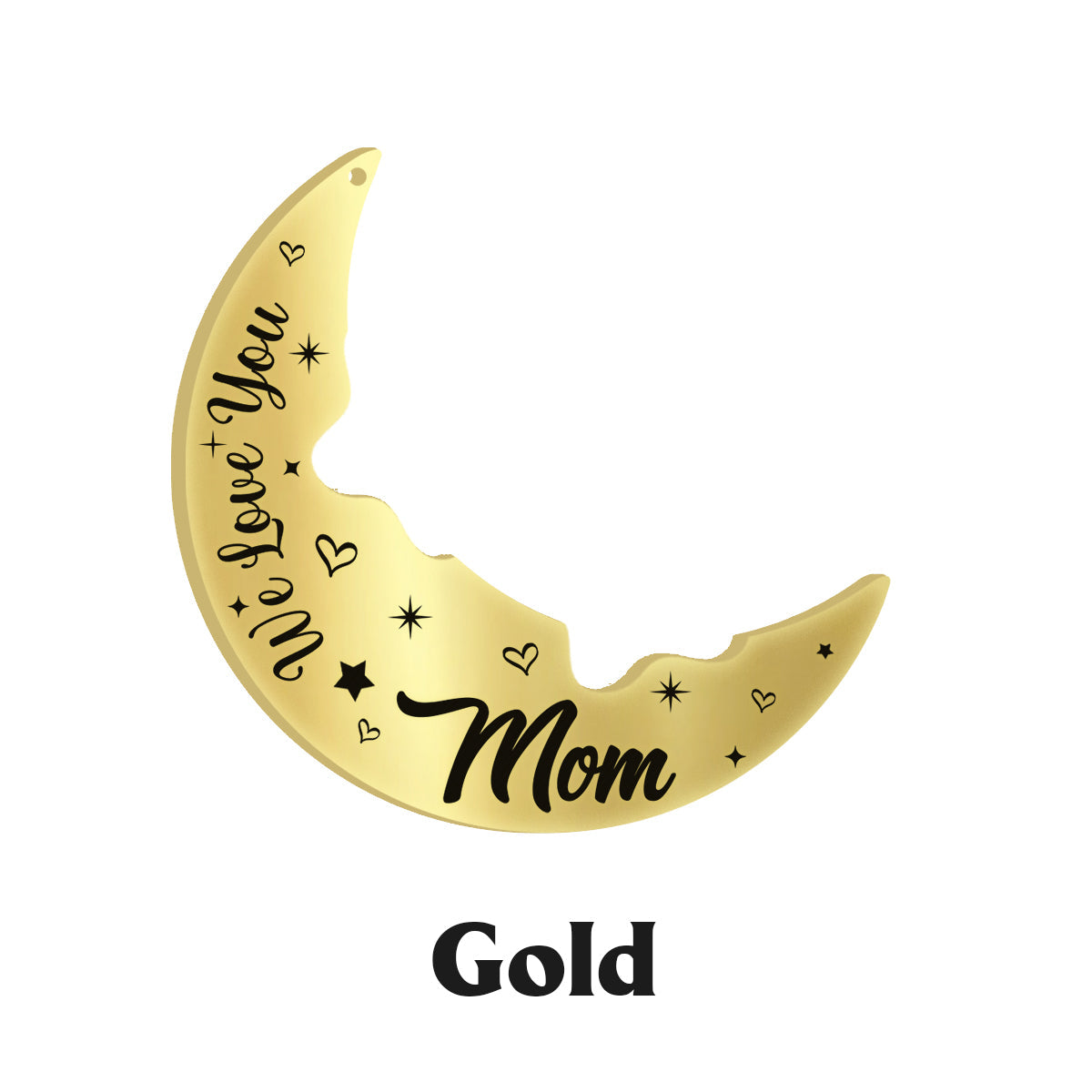 Je t'aime jusqu'à la lune et retour - Collier pendentif personnalisé assorti pour maman