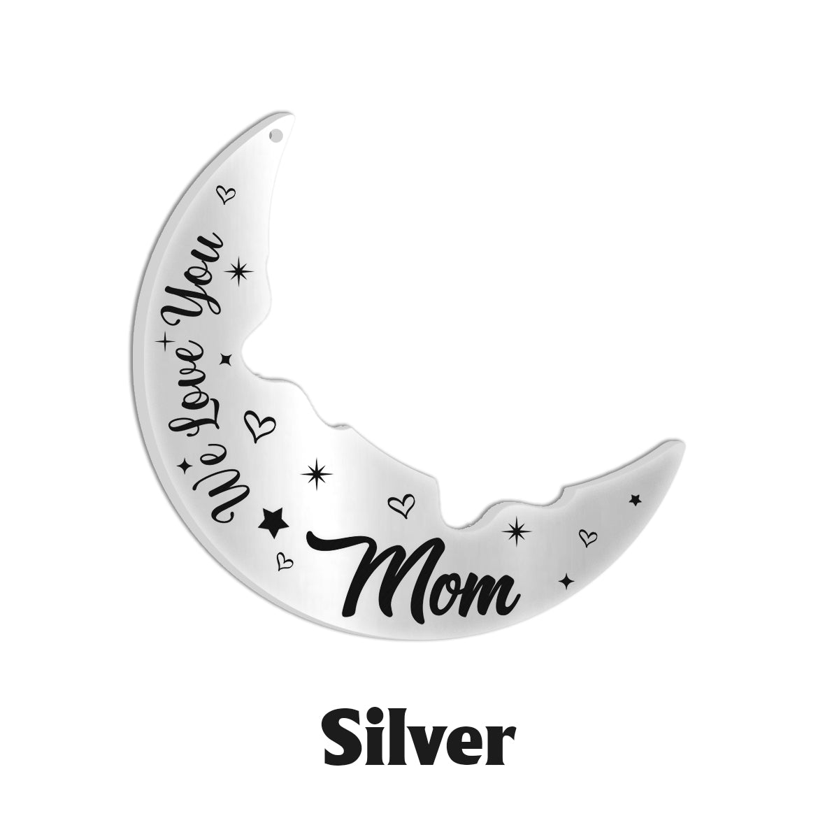 Je t'aime jusqu'à la lune et retour - Collier pendentif personnalisé assorti pour maman