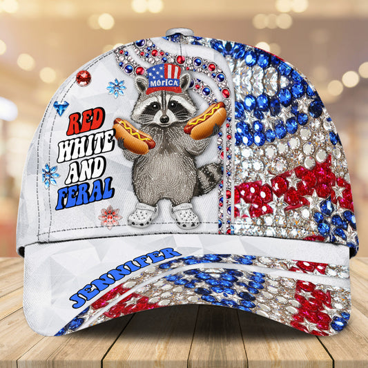 Red White And Feral - Personalized Independence Day/ 4th of July Classic Cap