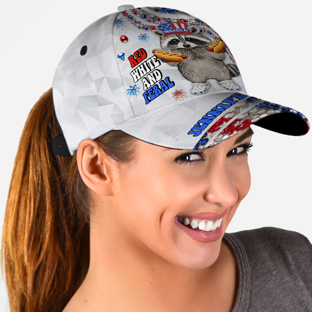 Red White And Feral - Personalized Independence Day/ 4th of July Classic Cap