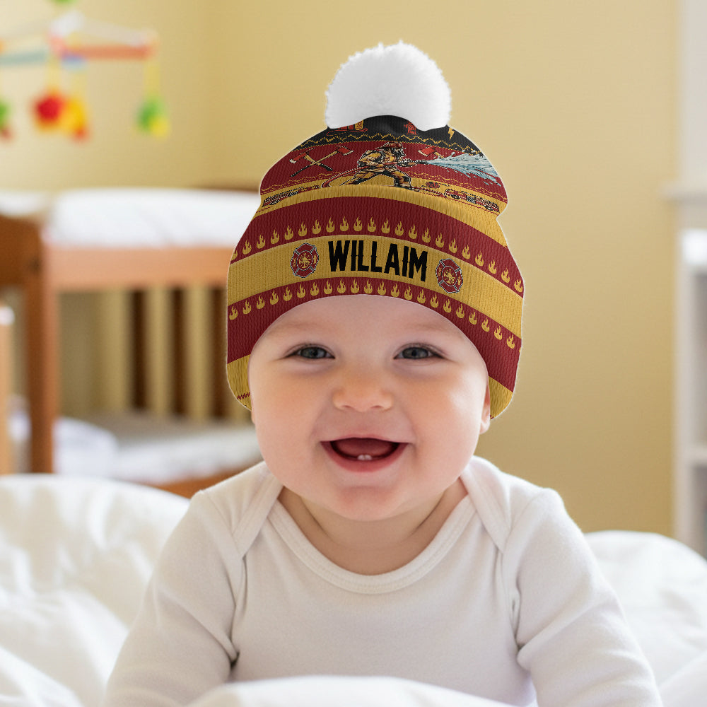Perfect Gift For Firefighter - Personalized Firefighter Beanie Hat