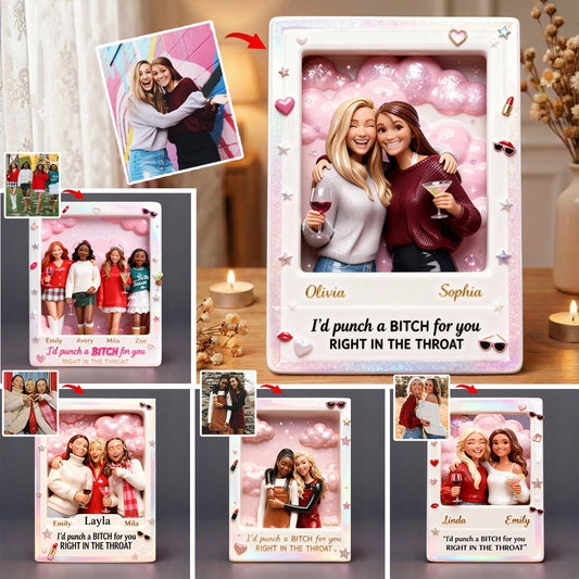 Je donnerais un coup de poing à AB pour toi - Plaque acrylique personnalisée pour meilleure amie