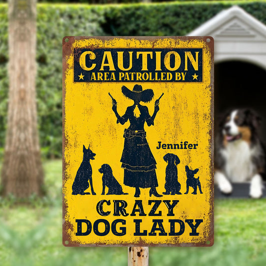 Passionnée de chats et de chiens - Panneau métallique rectangulaire personnalisé pour chien
