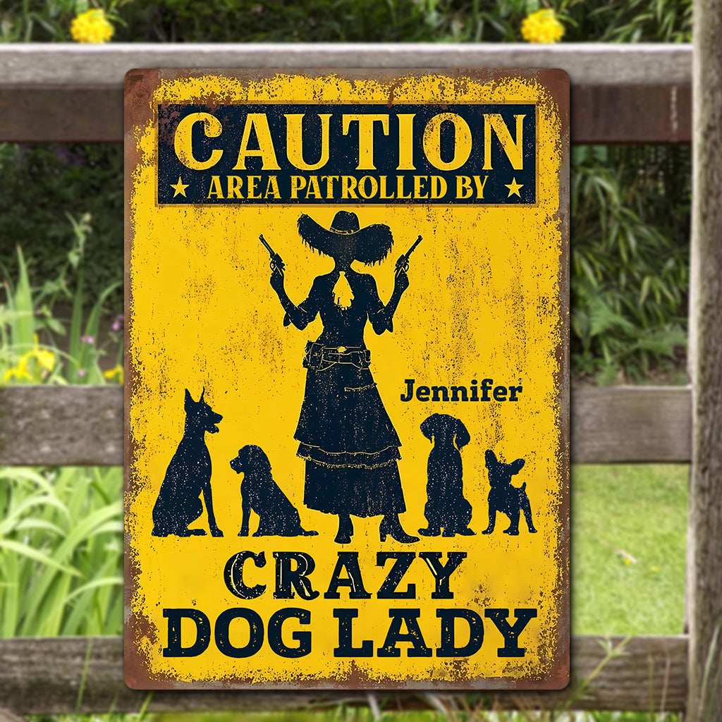 Passionnée de chats et de chiens - Panneau métallique rectangulaire personnalisé pour chien