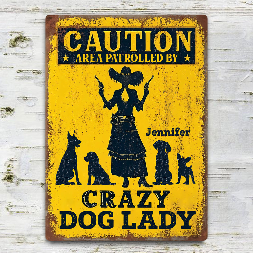 Passionnée de chats et de chiens - Panneau métallique rectangulaire personnalisé pour chien