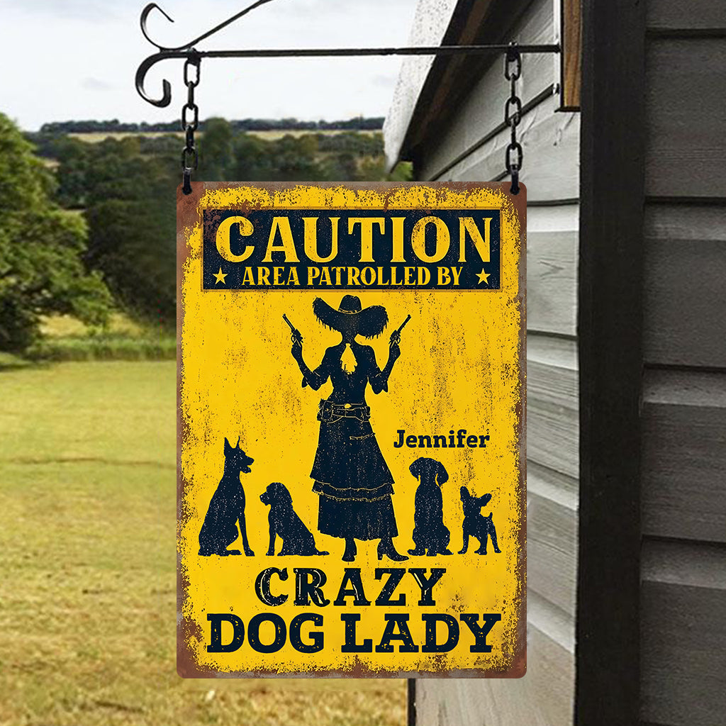 Passionnée de chats et de chiens - Panneau métallique rectangulaire personnalisé pour chien