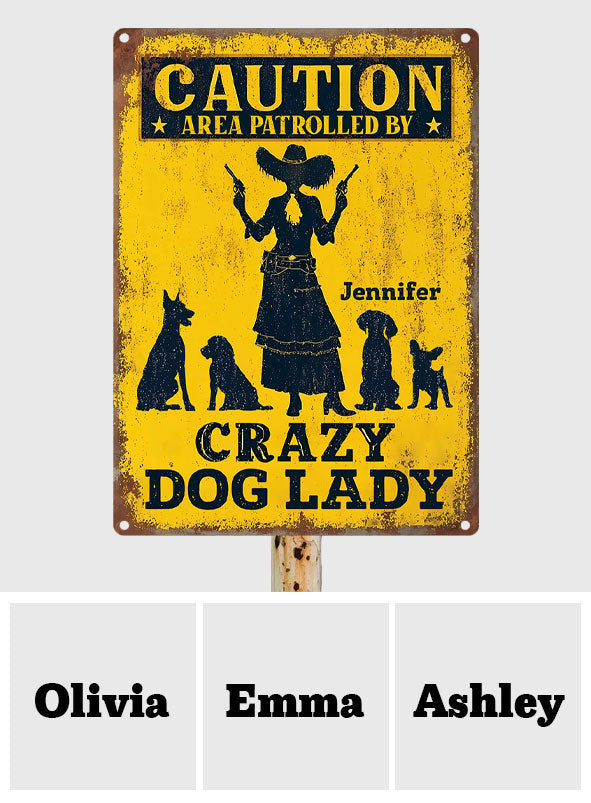 Passionnée de chats et de chiens - Panneau métallique rectangulaire personnalisé pour chien
