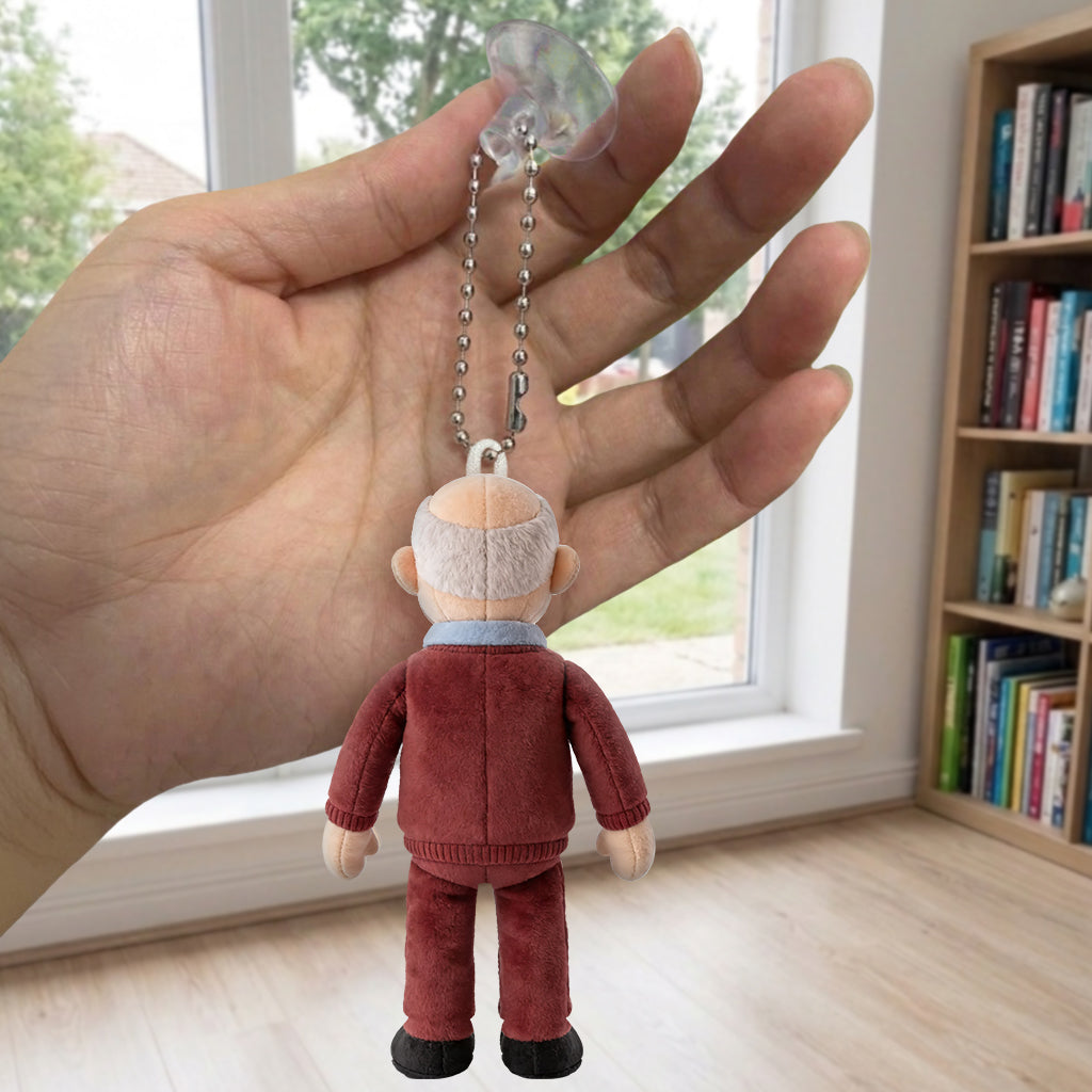 Porte-clés en peluche personnalisé - Photo personnalisée pour papa