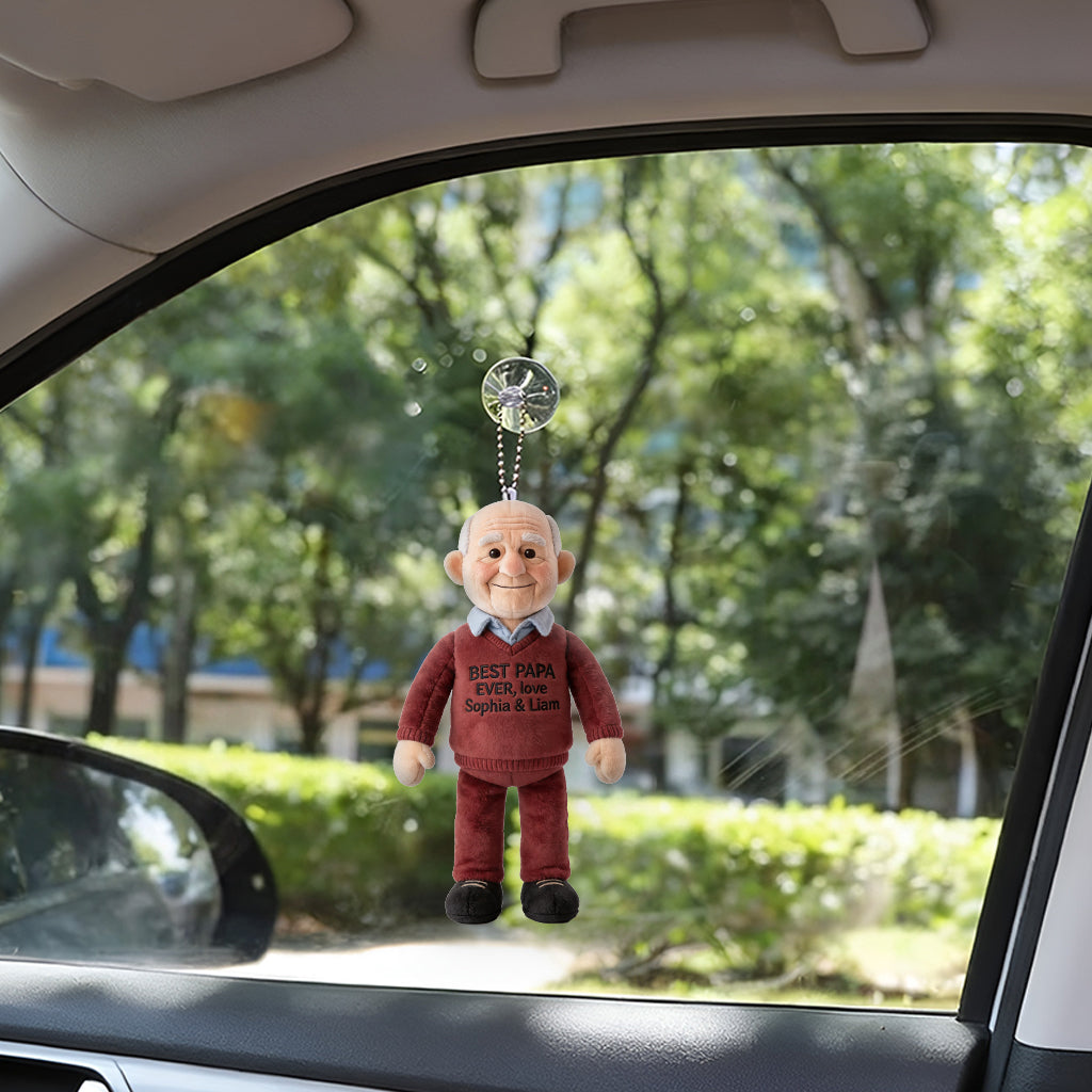 Porte-clés en peluche personnalisé - Photo personnalisée pour papa