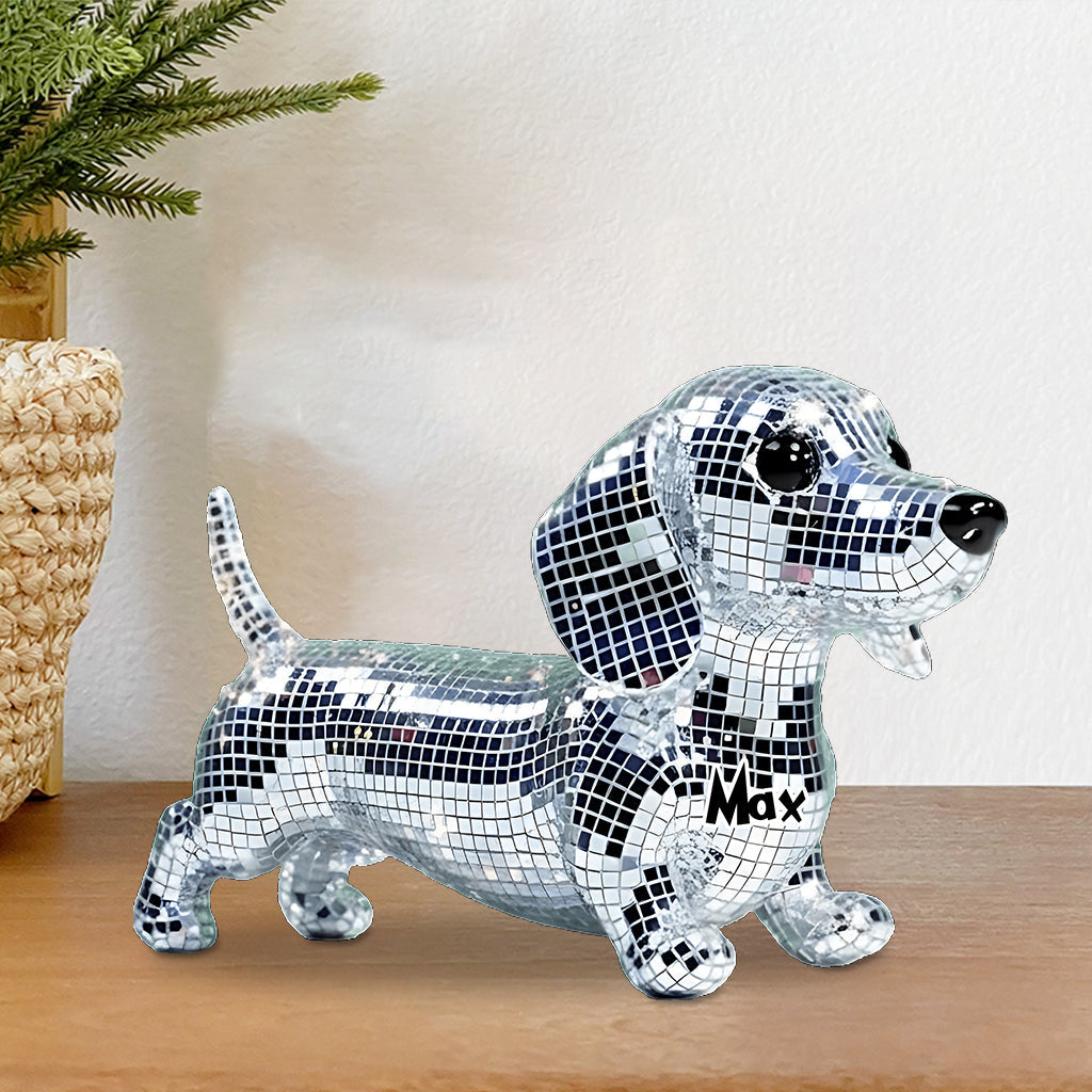 Plaque acrylique personnalisée Mosaic Disco Cute Dogs - Motif chien sur mesure