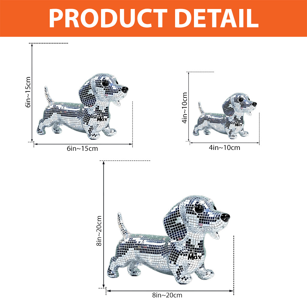 Plaque acrylique personnalisée Mosaic Disco Cute Dogs - Motif chien sur mesure