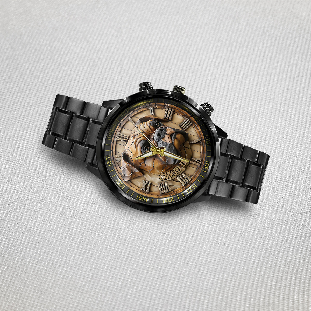 Montre-bracelet personnalisée Brave Boxer - Chien