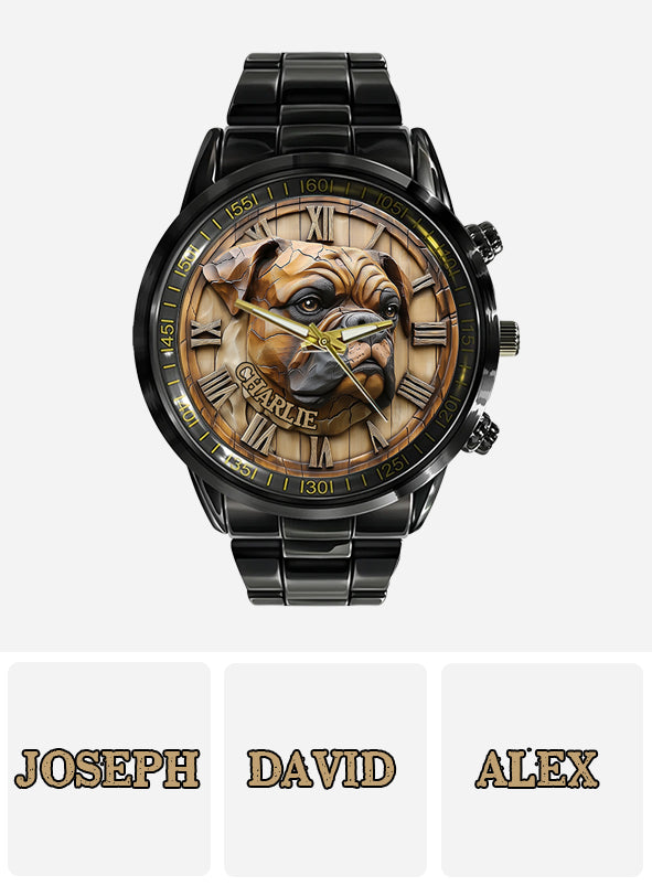 Montre-bracelet personnalisée Brave Boxer - Chien