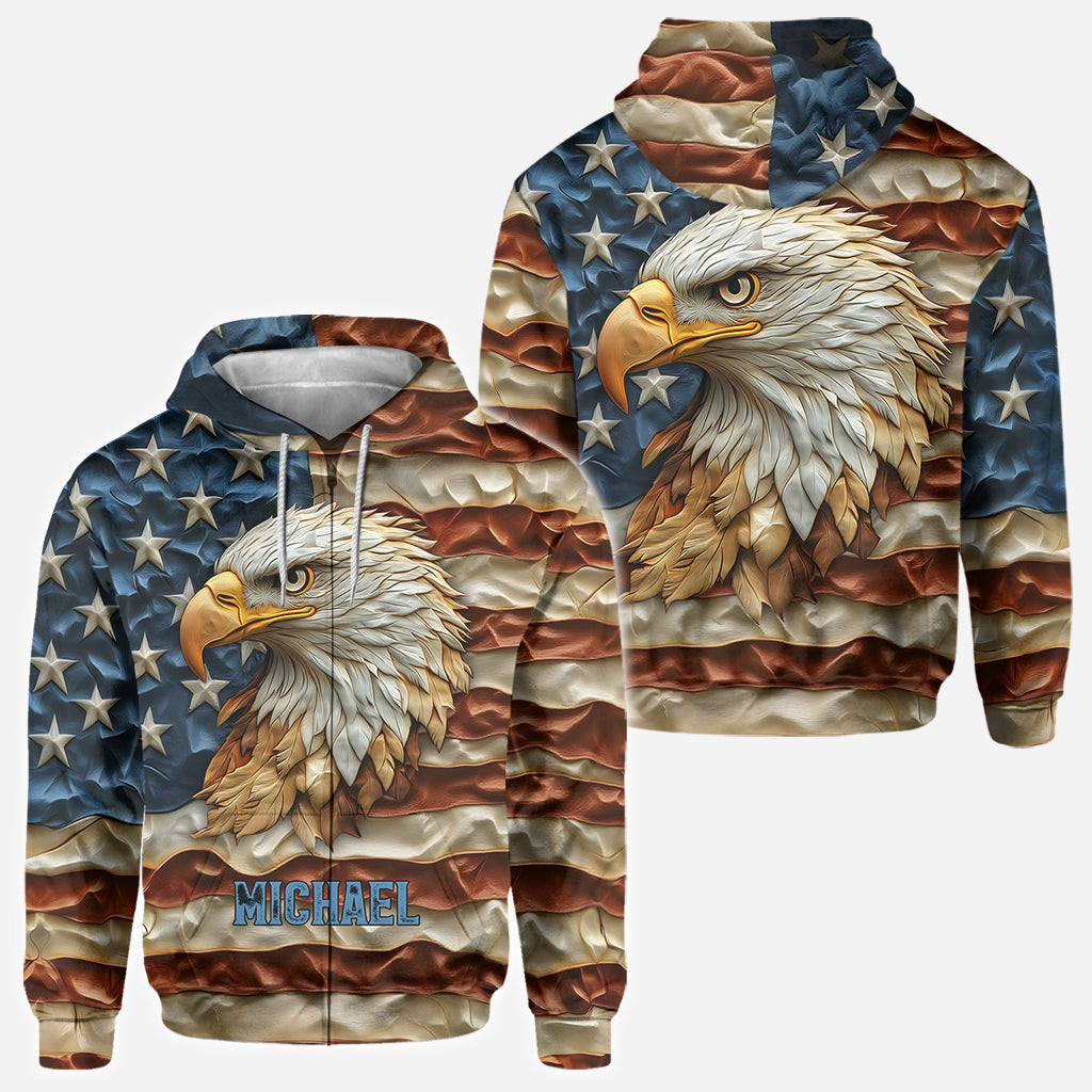 Strong Eagle - Personalized Bald Eagle All Over Shirt