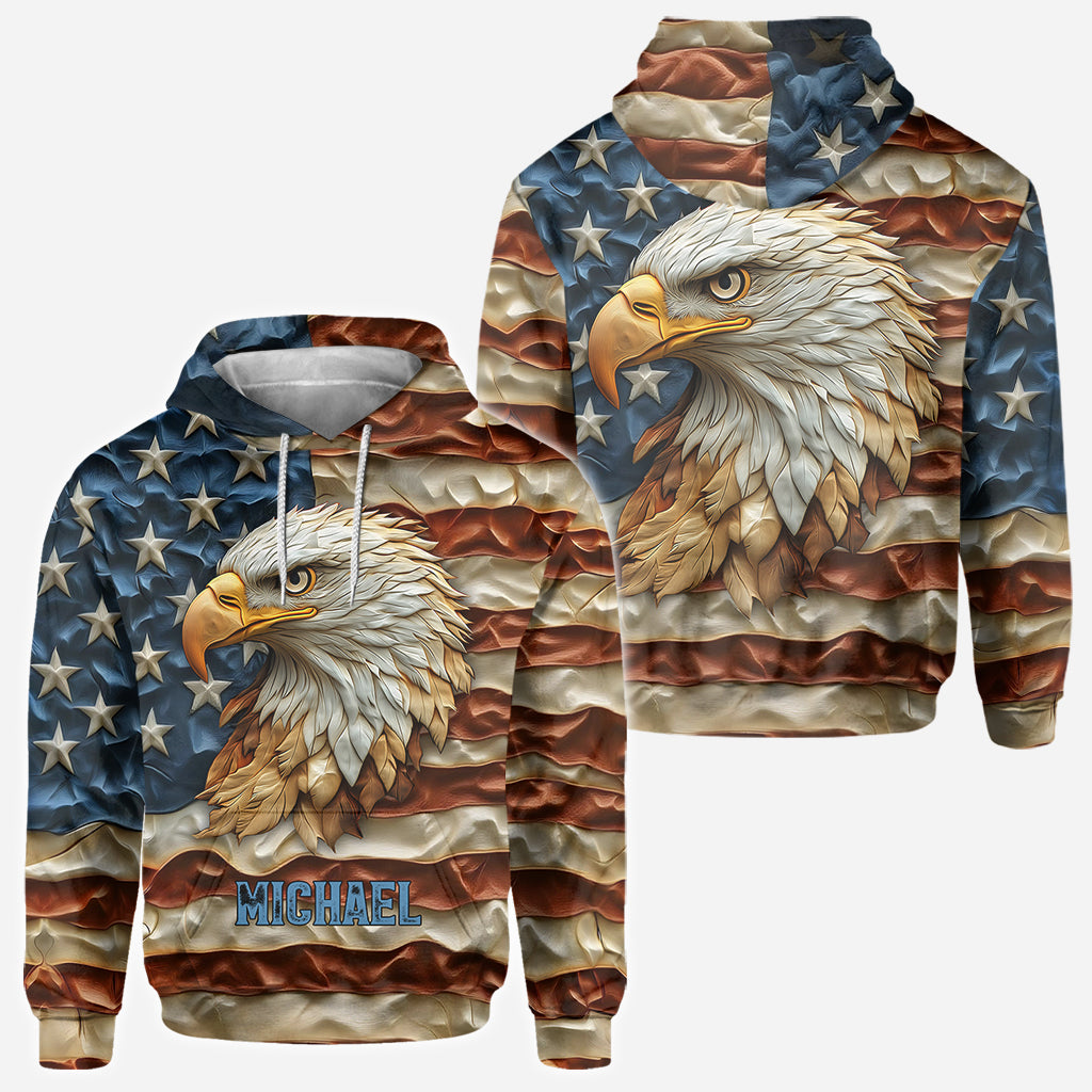 Strong Eagle - Personalized Bald Eagle All Over Shirt