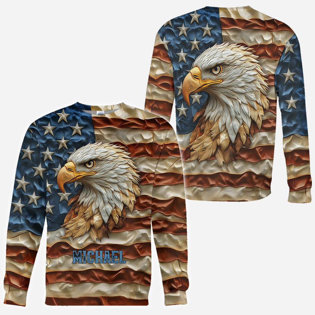 Strong Eagle - Personalized Bald Eagle All Over Shirt