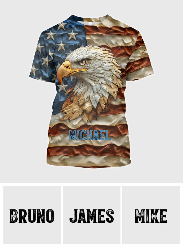 Strong Eagle - Personalized Bald Eagle All Over Shirt