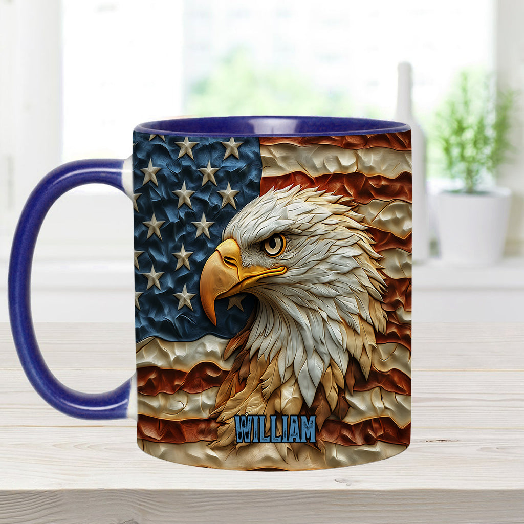 Strong Bald Eagle - Personalized Bald Eagle Accent Mug