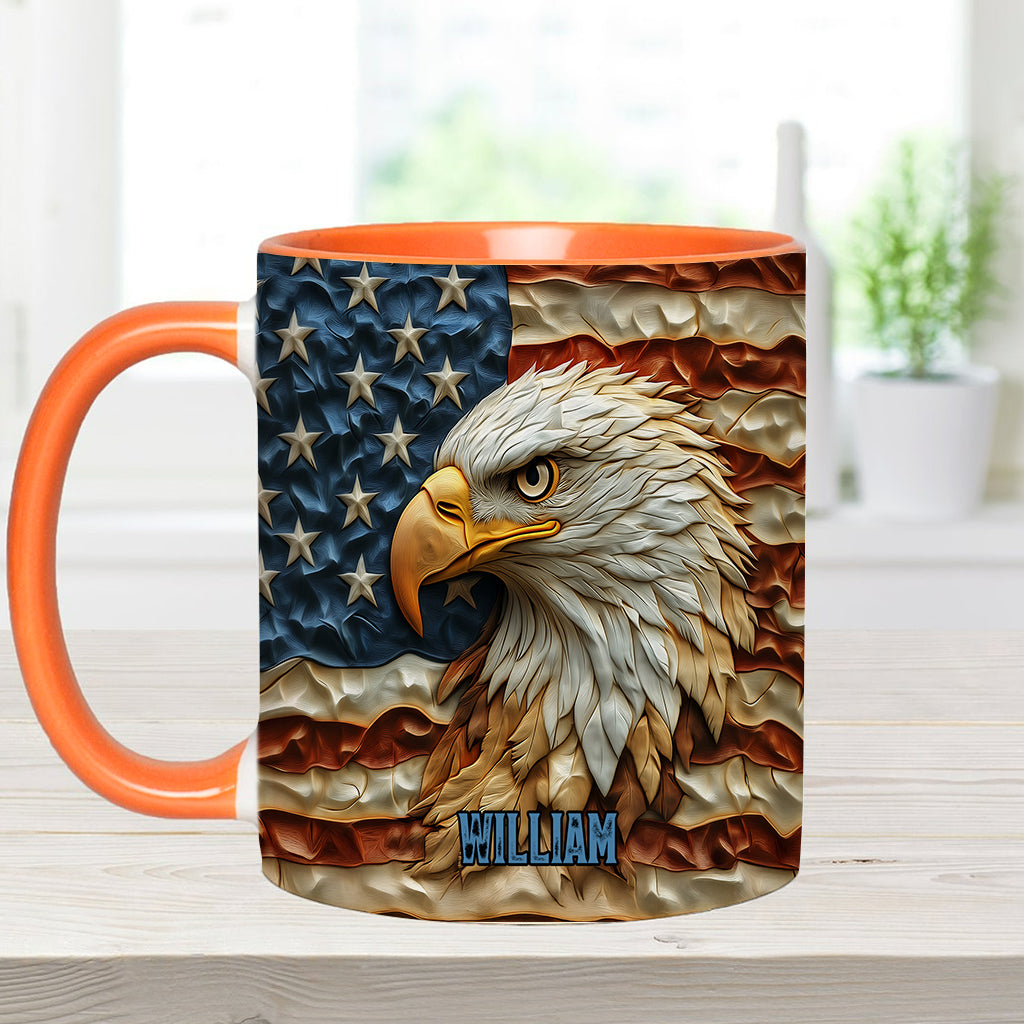 Strong Bald Eagle - Personalized Bald Eagle Accent Mug