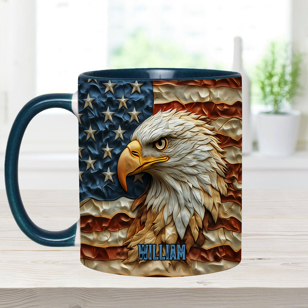 Strong Bald Eagle - Personalized Bald Eagle Accent Mug
