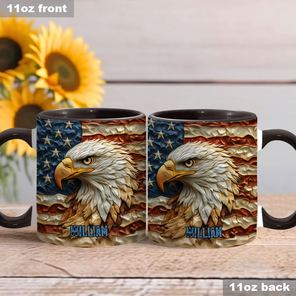 Strong Bald Eagle - Personalized Bald Eagle Accent Mug