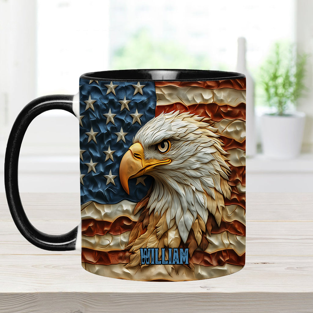 Strong Bald Eagle - Personalized Bald Eagle Accent Mug