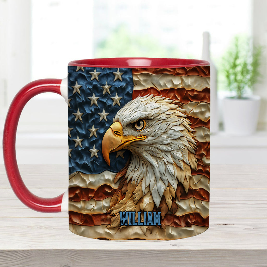Strong Bald Eagle - Personalized Bald Eagle Accent Mug