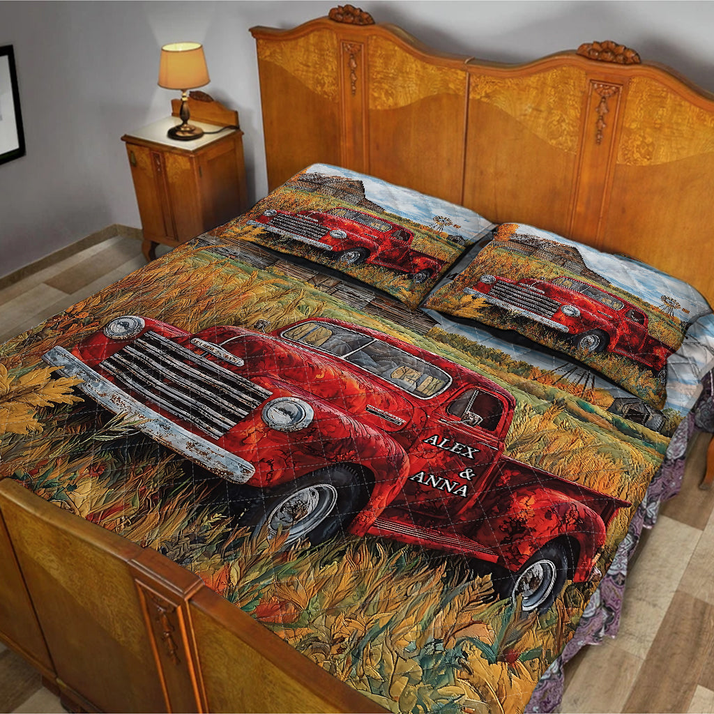 Dieu a béni le chemin sinueux qui m'a mené jusqu'à toi - Ensemble de courtepointe personnalisé pour fermier