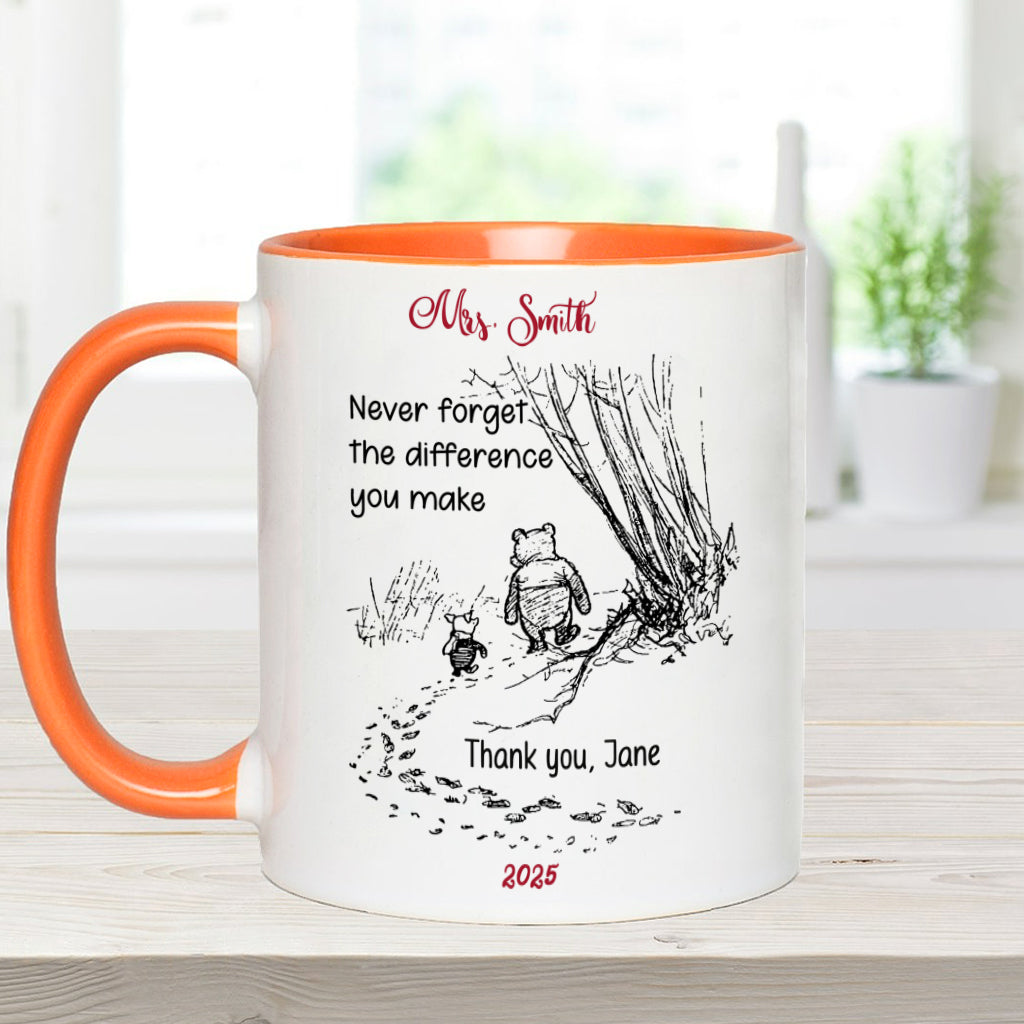Back To School - Personalized Teacher Accent Mug