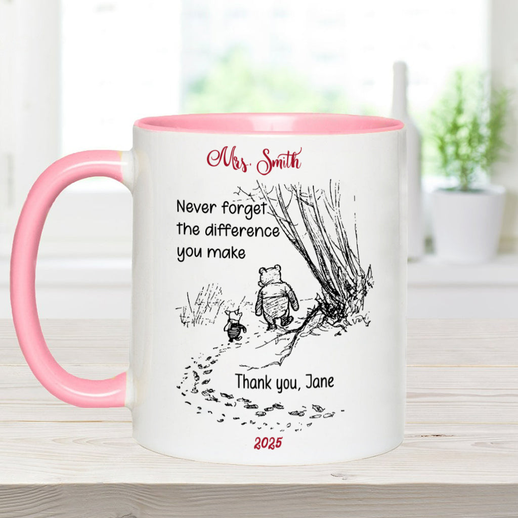 Back To School - Personalized Teacher Accent Mug