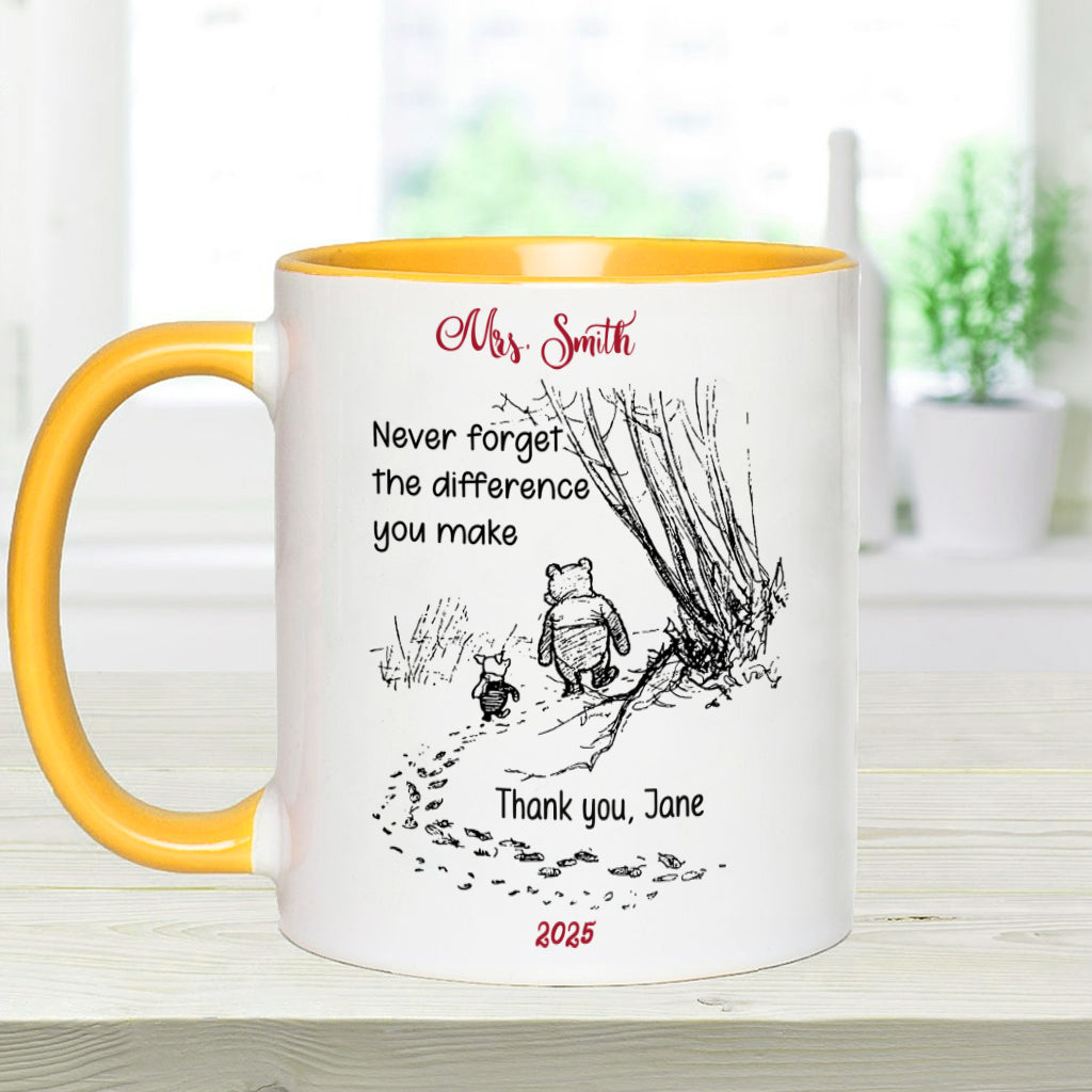 Back To School - Personalized Teacher Accent Mug