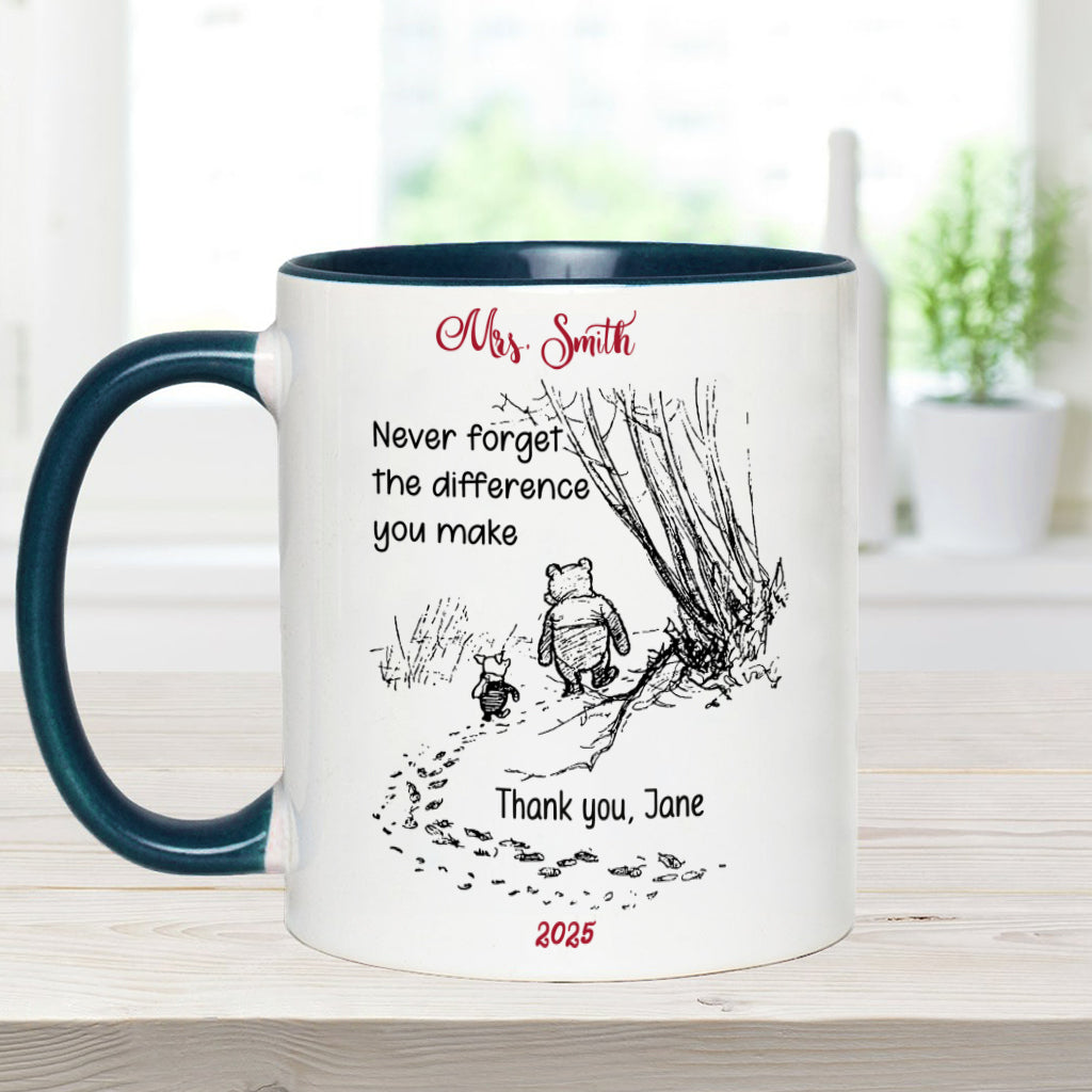 Back To School - Personalized Teacher Accent Mug