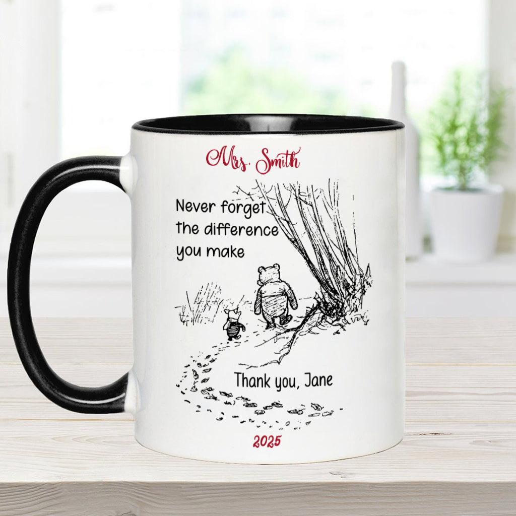 Back To School - Personalized Teacher Accent Mug