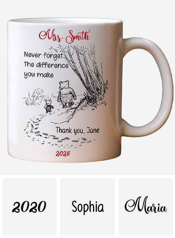 Back To School - Personalized Teacher Accent Mug